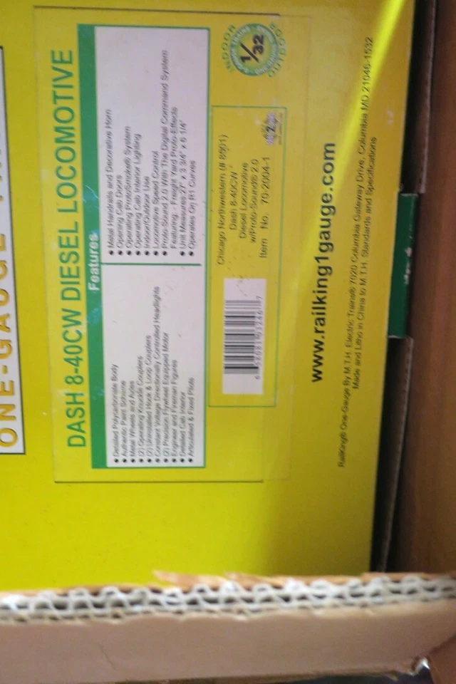 Locomotora MTH RailKing CN&W tablero calibre único 8-40CW 70-2004-1 # 8501 escala G Foto 3 de 4