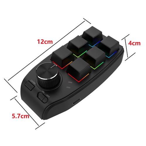 Gaming Mini Programming Macro Keyboard RGB Custom Knob Keyboard 6 Keys 1 Knob; - Picture 8 of 8