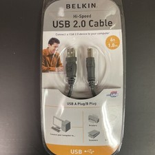 Belkin Hi Speed USB 2.0 Cable 6' NEW SEALED USB-A to USB-B Printer/device Cord