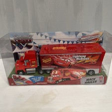 Disney Pixar Cars World Of Cars Mack Hauler Lightning McQueen Truck - NEW