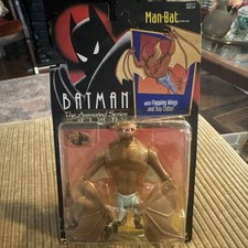 Vintage 1992 Kenner Batman Animated Series Man-Bat Action Figure Flapping Wings