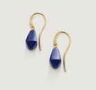 Monica Vinader Geometric Gemstone Wire Earrings 18k Yellow Gold Vermeil & Lapis — photo 3