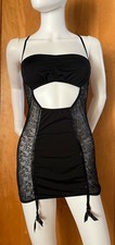 KISSABLE BY COQUETTE BLACK CUTOUT SHEER MESH ...