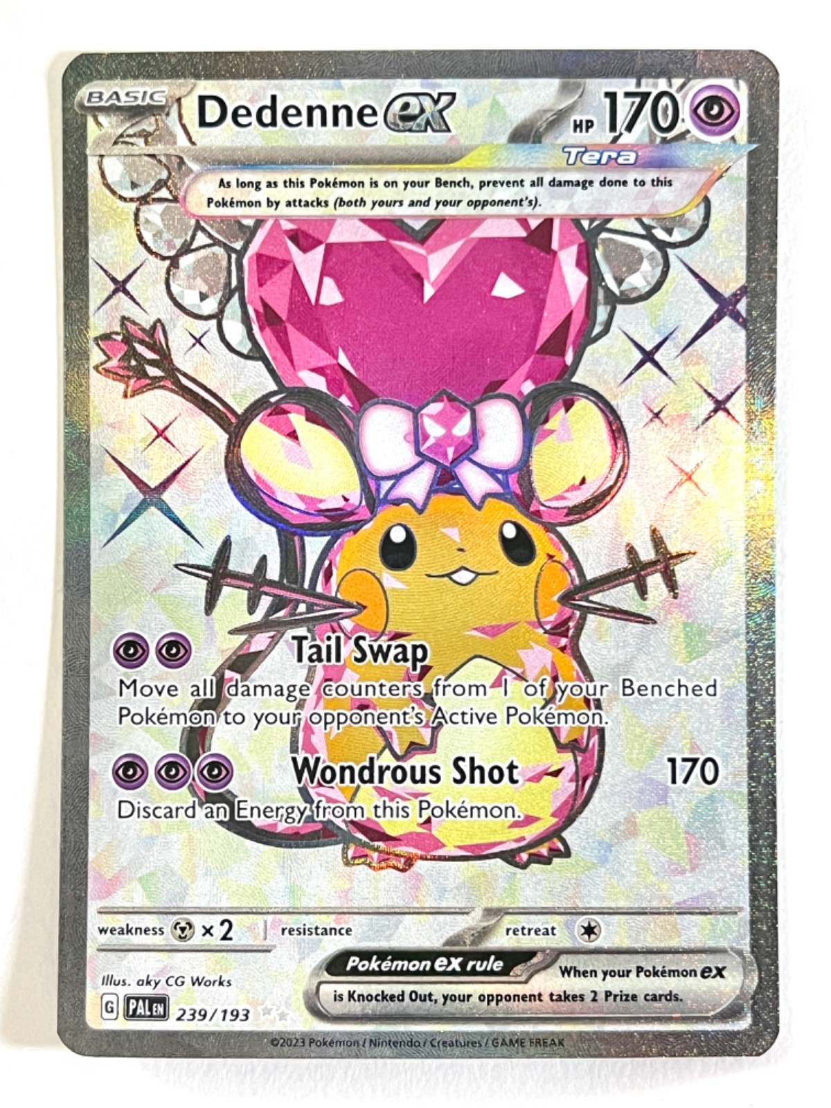 Dedenne ex 239/193 Ultra Rare Paldea Evolved - SV Pokemon TCG 2023 Near Mint NM