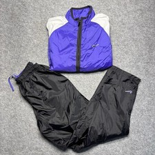 Vintage Nike Track Suit Women M Full Zip Lined Windbreaker Jacket Pants 2pc Set