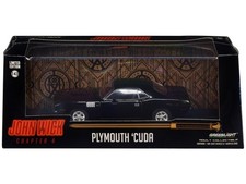 Greenlight 86641 1/43 1971 Plymouth Barracuda Black "John Wick