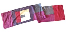Womens Vintage Silk Scarf Colorful Art Design 12 x58 Bright Multicolors Artsy
