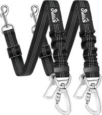 Dog Seatbelt, 2 Pack Dog Seat Belt Car Leash Adjustable Elastic Bungee Buffer He