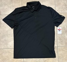 Nike Polo Shirt Mens Black Dri-Fit Legacy Casual Golf Medium NEW w/ Tag