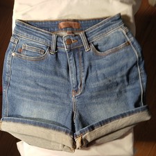 Judy Blue Los Angeles Women's Blue Denim Shorts size S 5-Pocket
