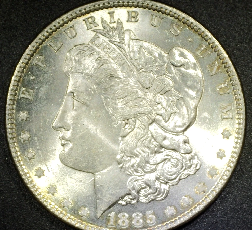 Uncirculated Silver 1885 Year Morgan US Dollars (1878-1921) for