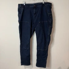 Dovetail Workwear Women's Maven X Thermal Denim Jeans Cargo Stretch Blue 18 x 32