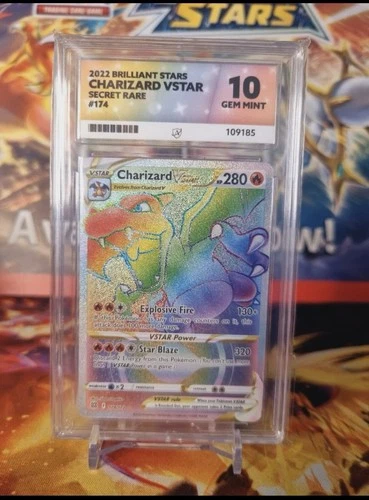 Charizard VSTAR (Rainbow Secret) 174/172 - Ace 10 Gem Mint Pokemon * please read