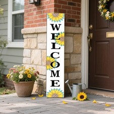 Sunflower Porch Sign Summer Front Door Hanging Decorations Indoor Outdoor Woo...