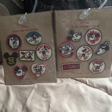 Disney Mickey Mouse Iron On Patches and Button Sets Pins  Enamel Pins Lot