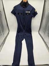 Unisex Skintight Police Fancy Dress Cosplay Halloween Costume Men's Women's Sexy