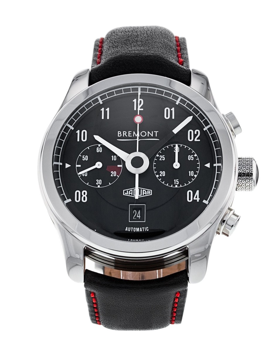 Bremont Jaguar Men's Black Watch with Leather Strap BJ-II/BK for
