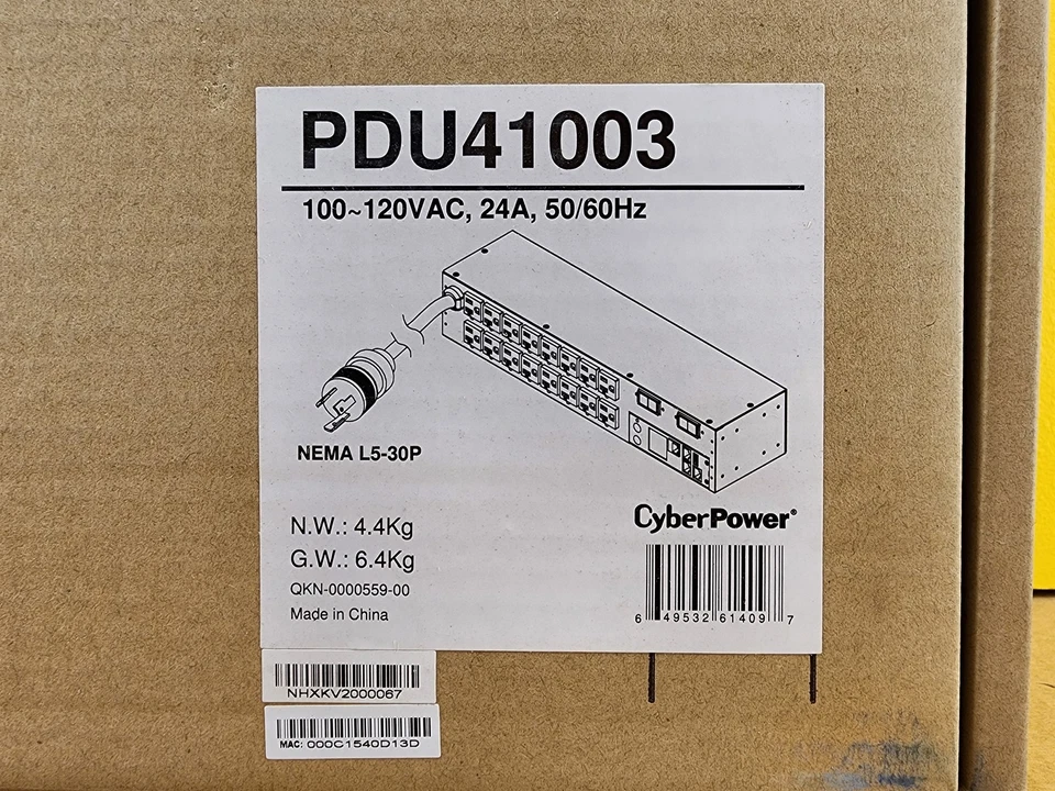NEW CyberPower PDU41003 16 Outlet 2U Rackmount Monitored Power Distribution Unit - Image 4 of 4