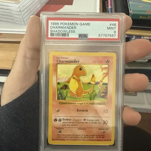 1999 Pokemon Game Charmander Shadowless Card 46/102 PSA 9 Mint