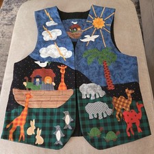 Vintage Handmade Vest Noah's Ark and Animals