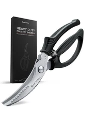 Poultry Shears, Heavy Duty Kitchen Shears With Anti-Slip Handle  Safety Lock,...