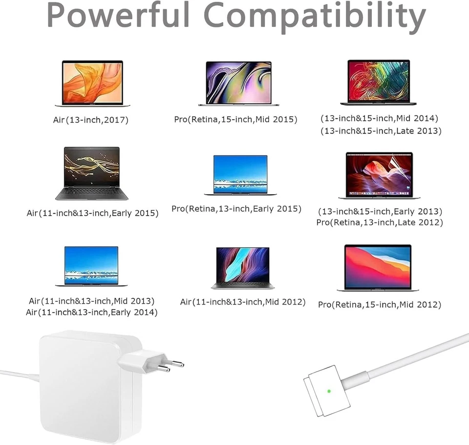 Caricatore Mac Book Air 45W, 11 e 13 Pollici 2012~2017per i Modelli A1465 A1466 - Immagine 4 di 4