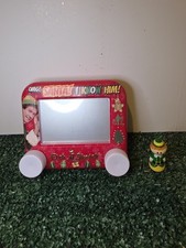 Mini Etch A Sketch Elf Santa Edition 3.5 X 4  Christmas With Mini Elf Figure