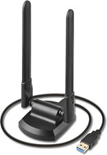 AXE5400 Tri-Band Wifi 6E USB Wifi Adapter for Desktop PC, Laptop, 6Dbi High-Gain