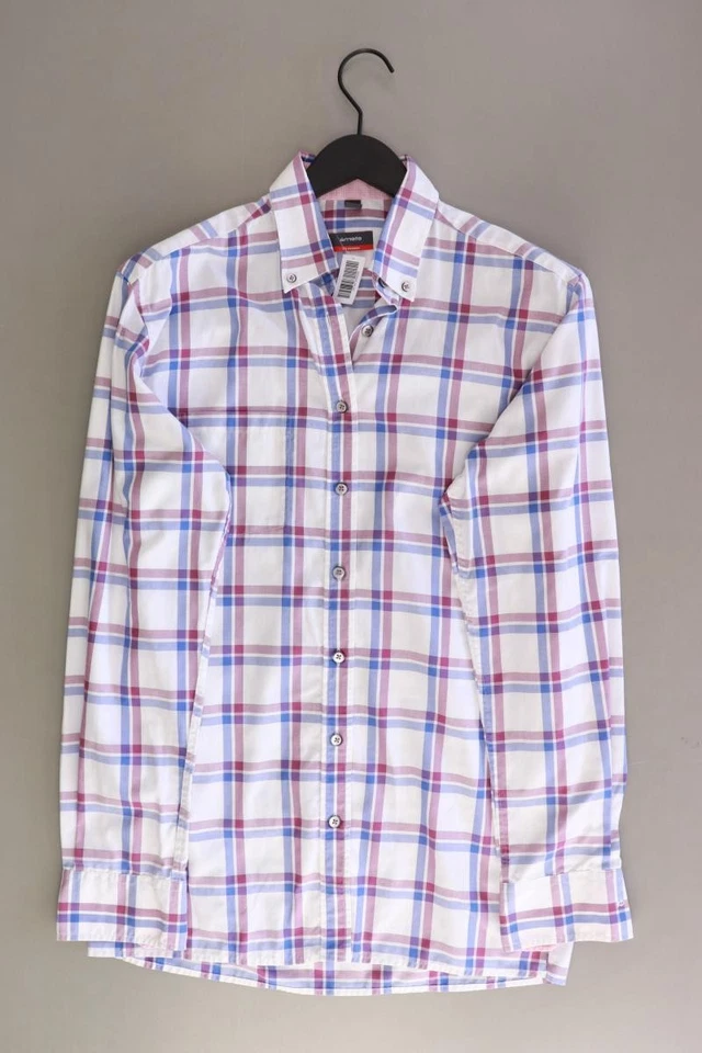 ✨ Eterna camicetta per uomo taglia Hemdgröße 39/40, M, 50 a quadri bianco ✨ - Immagine 4 di 4