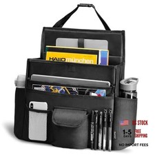 Car Front Seat Organizer, Back Seat Storage with Adjustable Straps Truck Seat