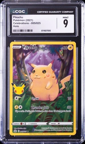 2021 POKEMON CELEBRATIONS HOLO #005/025 PIKACHU CGC 9