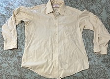 VINTAGE 70s SEARS PERMA-PREST MEN LONG SLEEVE Fitted CUT DRESS SHIRT 16.5 32-33
