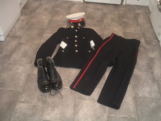 size 164/96/80 royal marine uniform dress jacket trousers cap & boots
