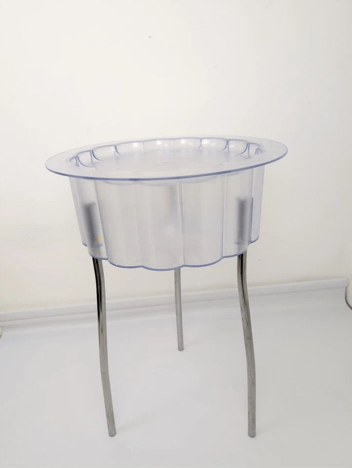 Vintage 90s Ikea hatten clear plastic lego storage side table Elhén Johansson - Image 2 of 4