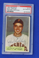 1954 Bowman PAUL LaPALME Autographed Baseball Card #107 PSA Certified Authentic