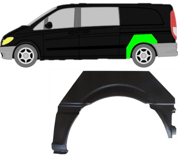 Radlauf FüR Mercedes Vito W639 2003 – 2014 Hinten Links-image