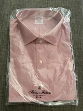 Brooks Brothers Men's Red Dress Shirt Long Sleeve Madison Fit, Size 17-36
