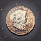 1960-P Franklin Half Dollar 90% Silver **Obverse Toned**