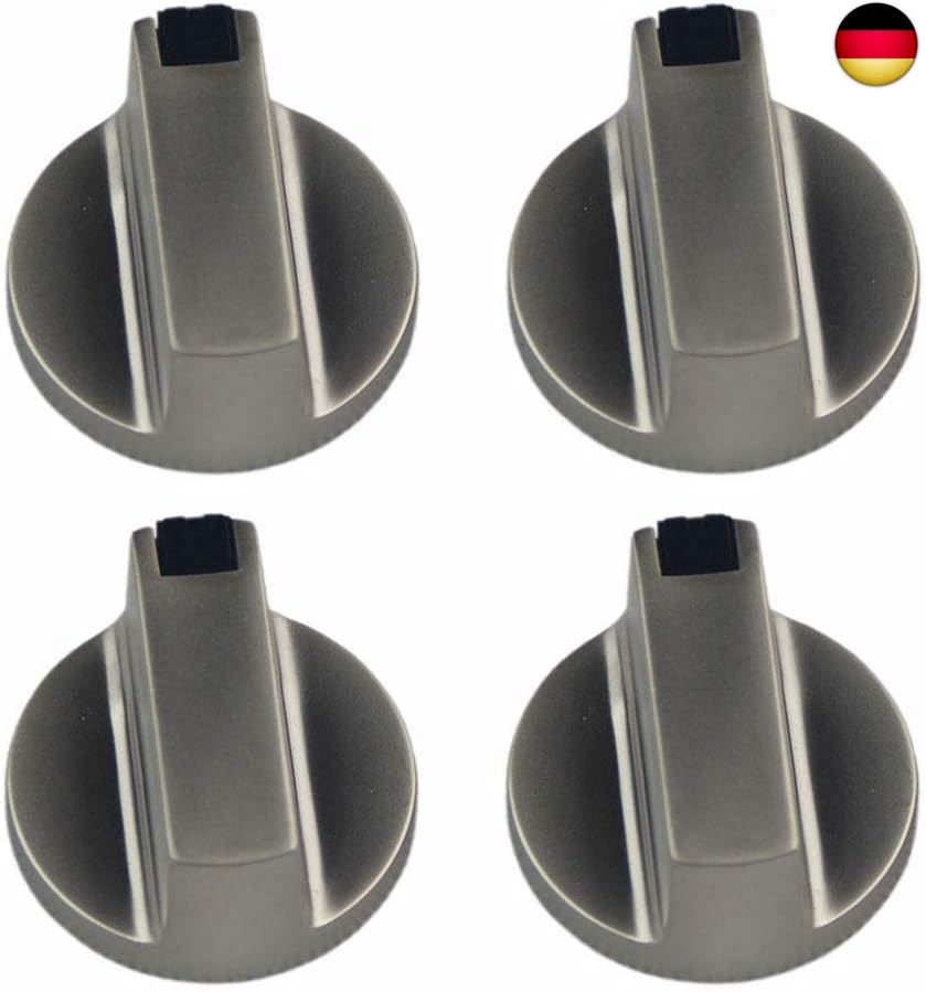 OFKPO 4 Stück 6mm Gasherd Knöpfe,Universal Metall Küche Herd Drehknopf/Ofen Sc