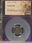 1851 Seated Liberty Silver Half Dime New Orleans Mint