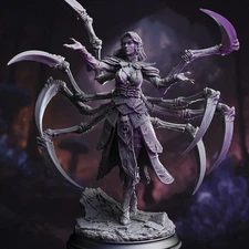 DM Stash Miniature Female Drow Ascended Spider Sorceress Caster DnD Fantasy RPG