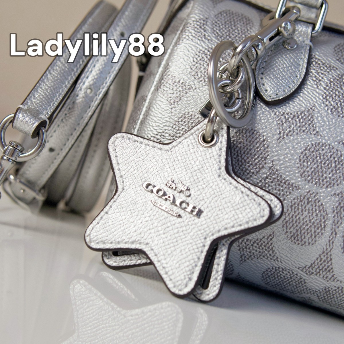 Coach Boxed Mini Rowan Crossbody Bag And Mirror Bag Charm Set