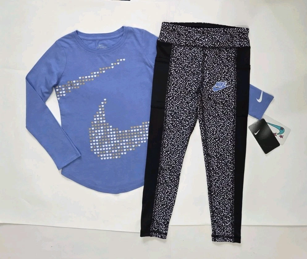 NIKE Girls Size 6X/ 7 Shirt & Leggings 2 Piece Set: NWT