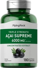 Acai Berry Extract 6000 Mg Superfruit Polyphenols Source Antioxidant, 180 Caps