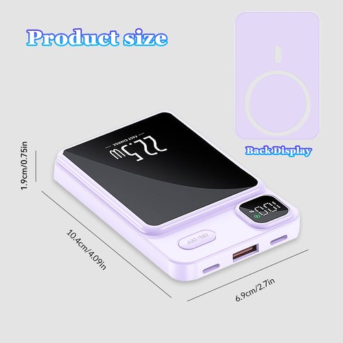 Wireless Power-Bank 10000mAh Portable Fast Charger Charging Magnetic Battery - Picture 15 of 15