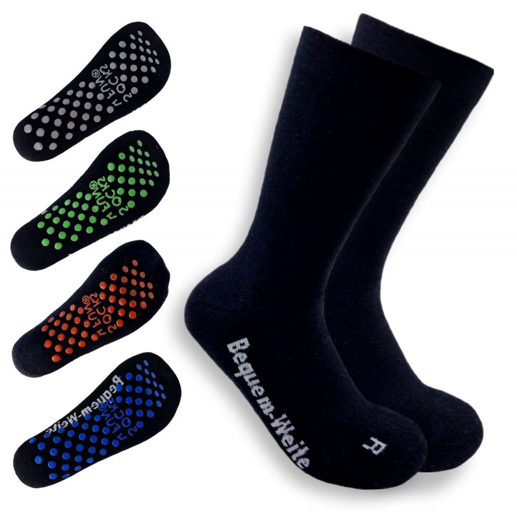 2 Paar ABS Diabetiker Stopper Socken ohne Gummi | Damen & Herren | extra breit