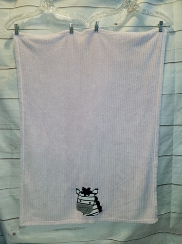 Bedtime Originals Pink Zebra head Baby Blanket Ribbed Plush Lovey 2012 - Picture 3 of 15