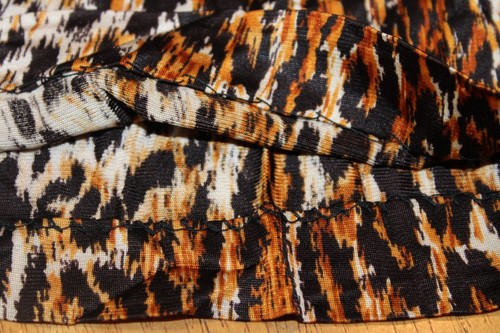 Vintage Small Teddi of California Sexy Long Sleeve Leopard Animal Print Blouse - Picture 8 of 8