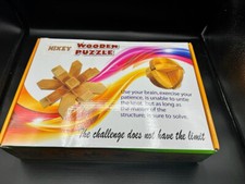 Wooden Rubics 3D puzzle multi cube set of 6 Brain BRAND NEW - FREE SHIPPING