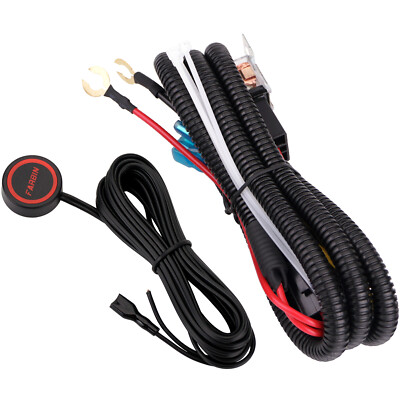 12V Car Horn Switch Kit for Car Truck Train Boat SUV Wiring Harness Relay Button
